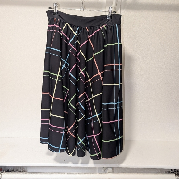Blackmilk Tartan Neon Pocket Midi Skirt - Picture 2 of 3